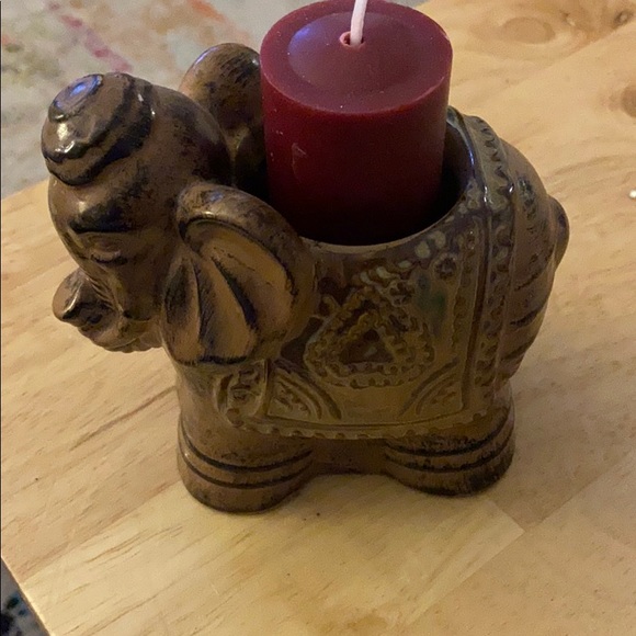 Accents Wooden Elephant Candle Holder Poshmark